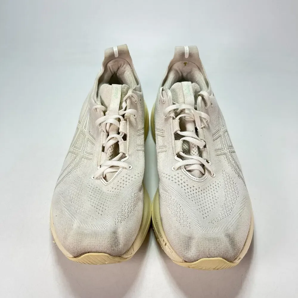 ASICS Gel-Nimbus 26 Off White Running Shoes Sneakers 1011B794 Men's Size 11.5